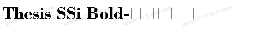 Thesis SSi Bold字体转换